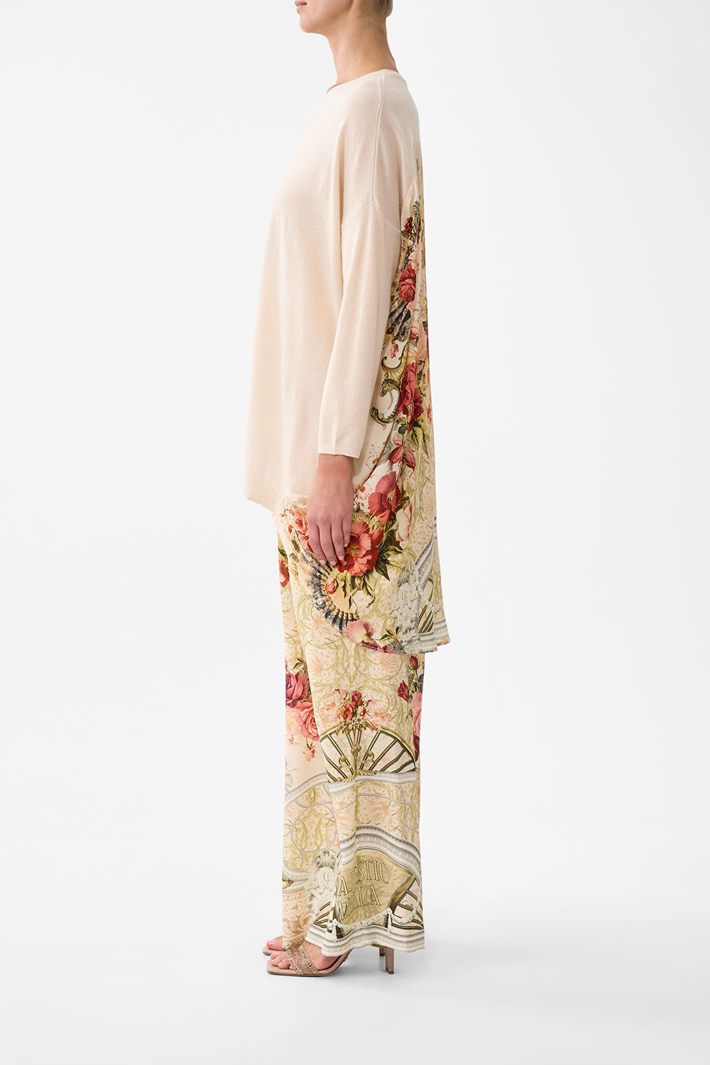 The CAMILLA Long Sleeve Jumper With Print Back in our Meet Me At The Majestic print.