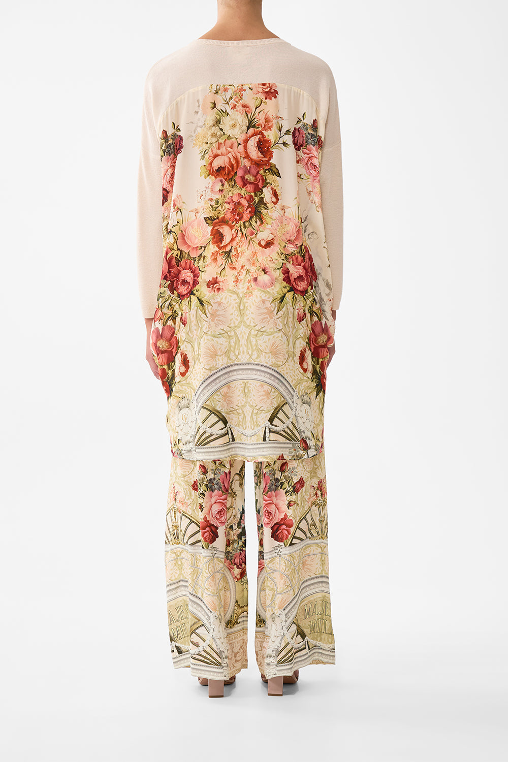 The CAMILLA Long Sleeve Jumper With Print Back in our Meet Me At The Majestic print.