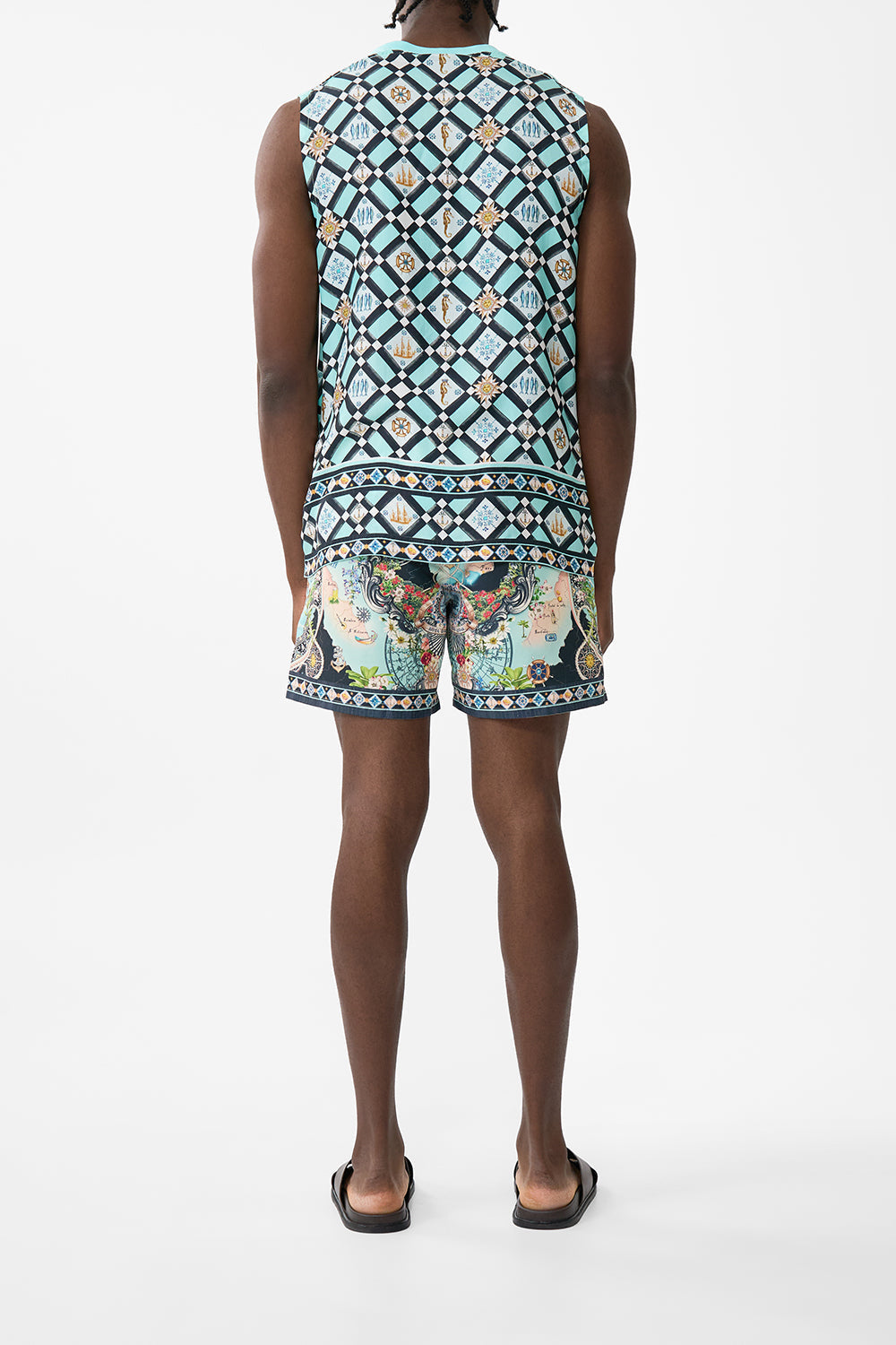 The CAMILLA LONG MILITARY COAT THE IMPERIAL GATE in our  print.
