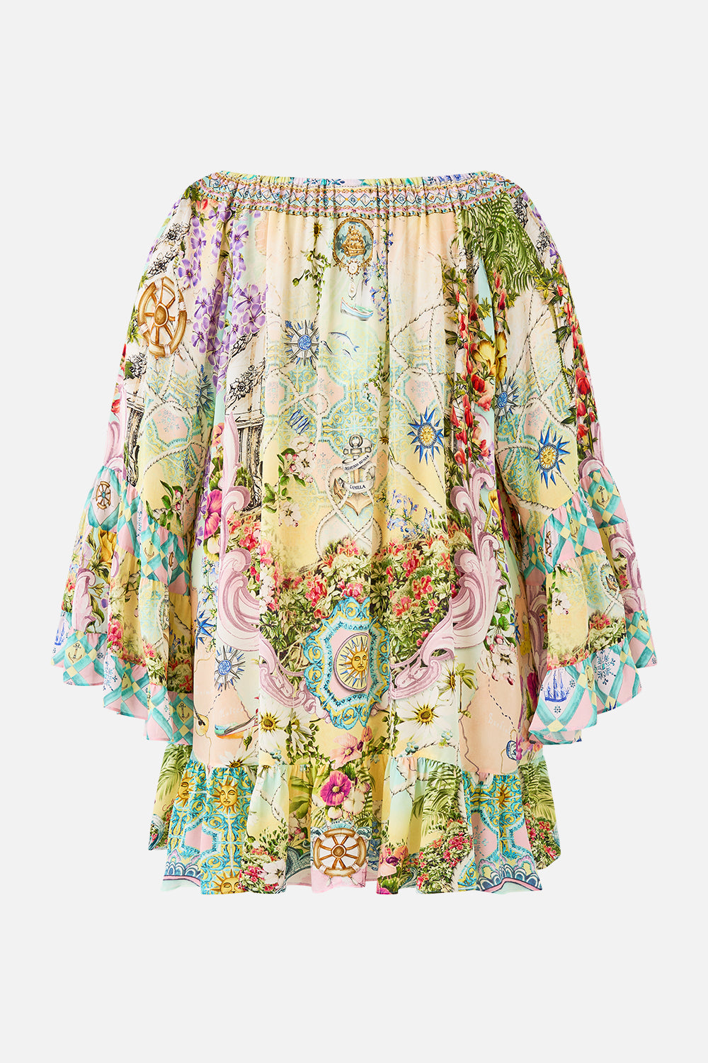 The CAMILLA T BACK SHOESTRING TOP BASKED IN BAROQUE in our  print.