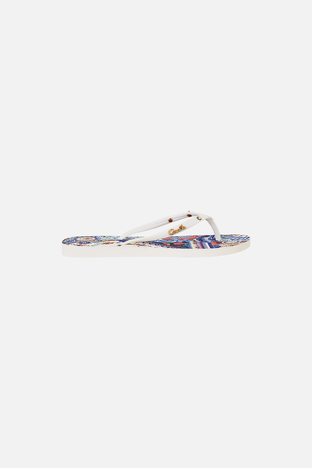 The CAMILLA V-NECK BIAS CAMI ADORNED IN ANTIQUITY in our  print.