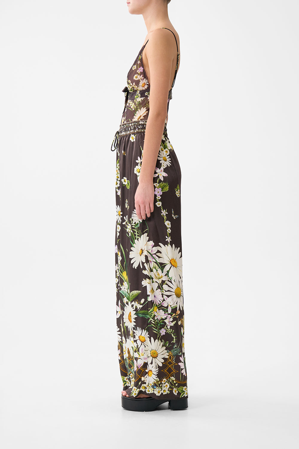 The CAMILLA WAIST TIE SHIRT DRESS IN HONOUR OF HEIRLOOMS in our  print.