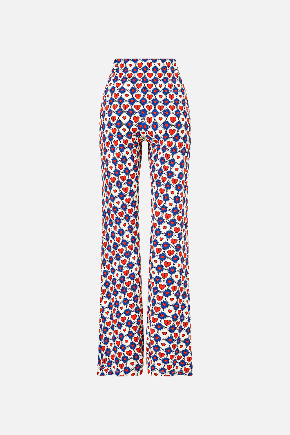 The CAMILLA Jersey Flare Pant in our Rinse & Roar print.