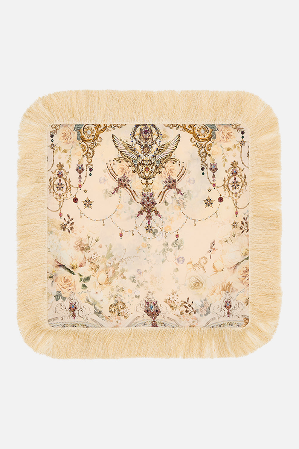 VILLA CAMILLA XXC small square cushion in Adorned in Antiquity print. 
