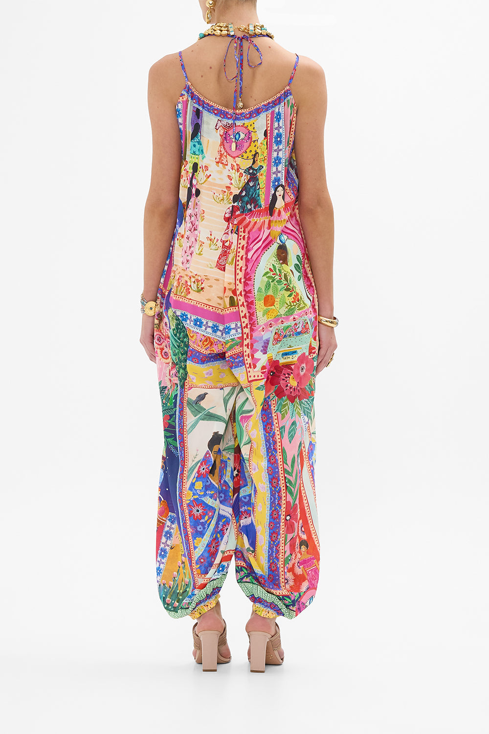 CAMILLA Balloon Jumpsuit in Roeqiyas Realm print. 