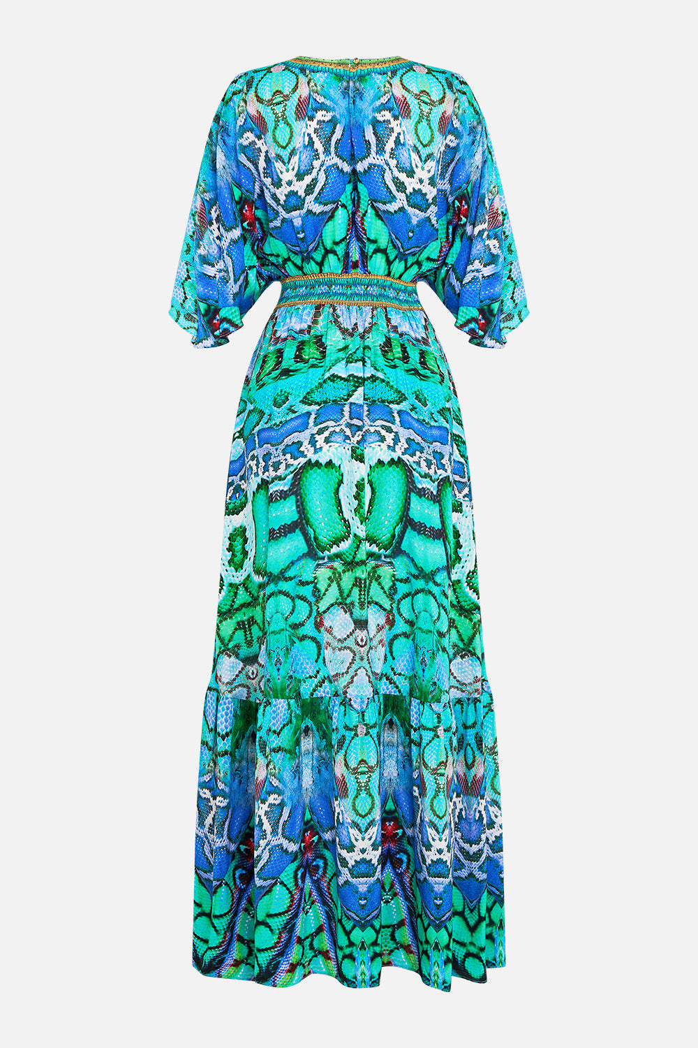 WAISTED DRESS WITH HEM RUFFLE LAND OF WONDER