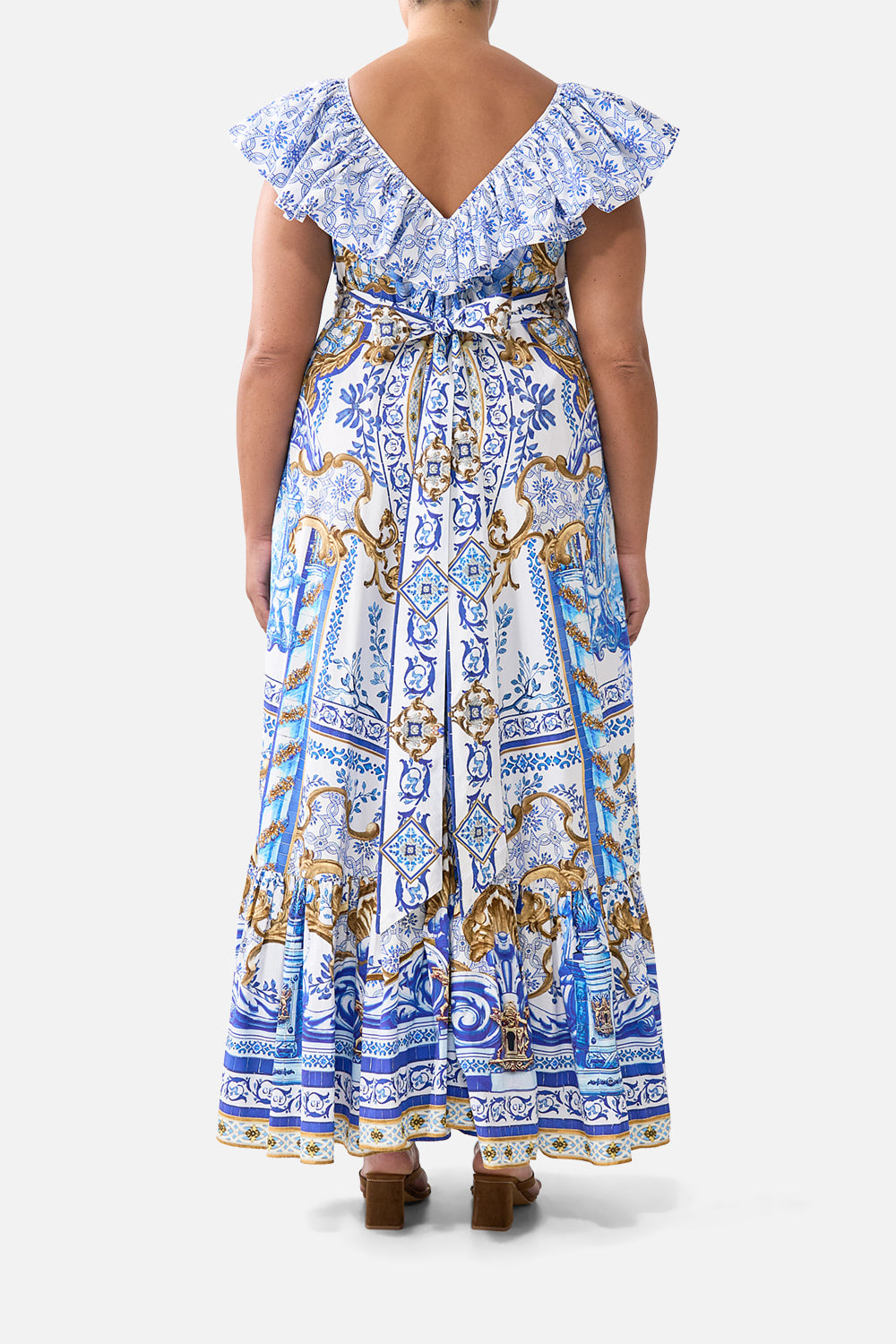 FRILL NECK DRESS WITH HARDWARE AZUL ADVENTURES