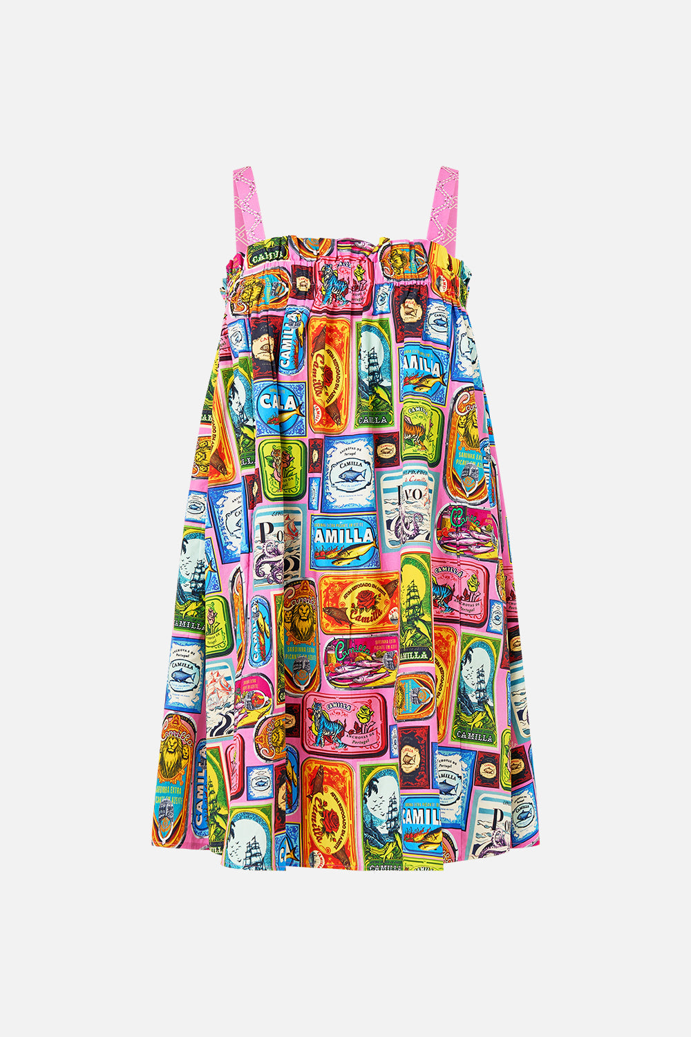 WIDE STRAP SHORT SUNDRESS SALTY SPLENDOUR