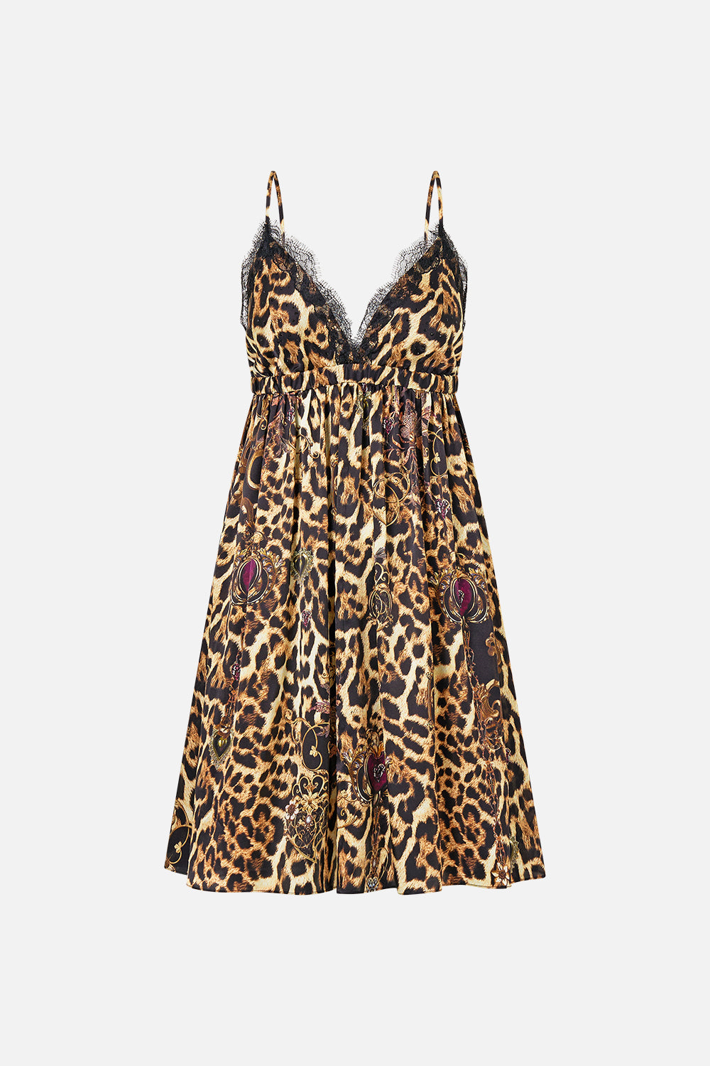 The CAMILLA WIDE LEG TROUSER WITH FRONT POCKETS FAITH, LUCK & JUSTICE in our  print.