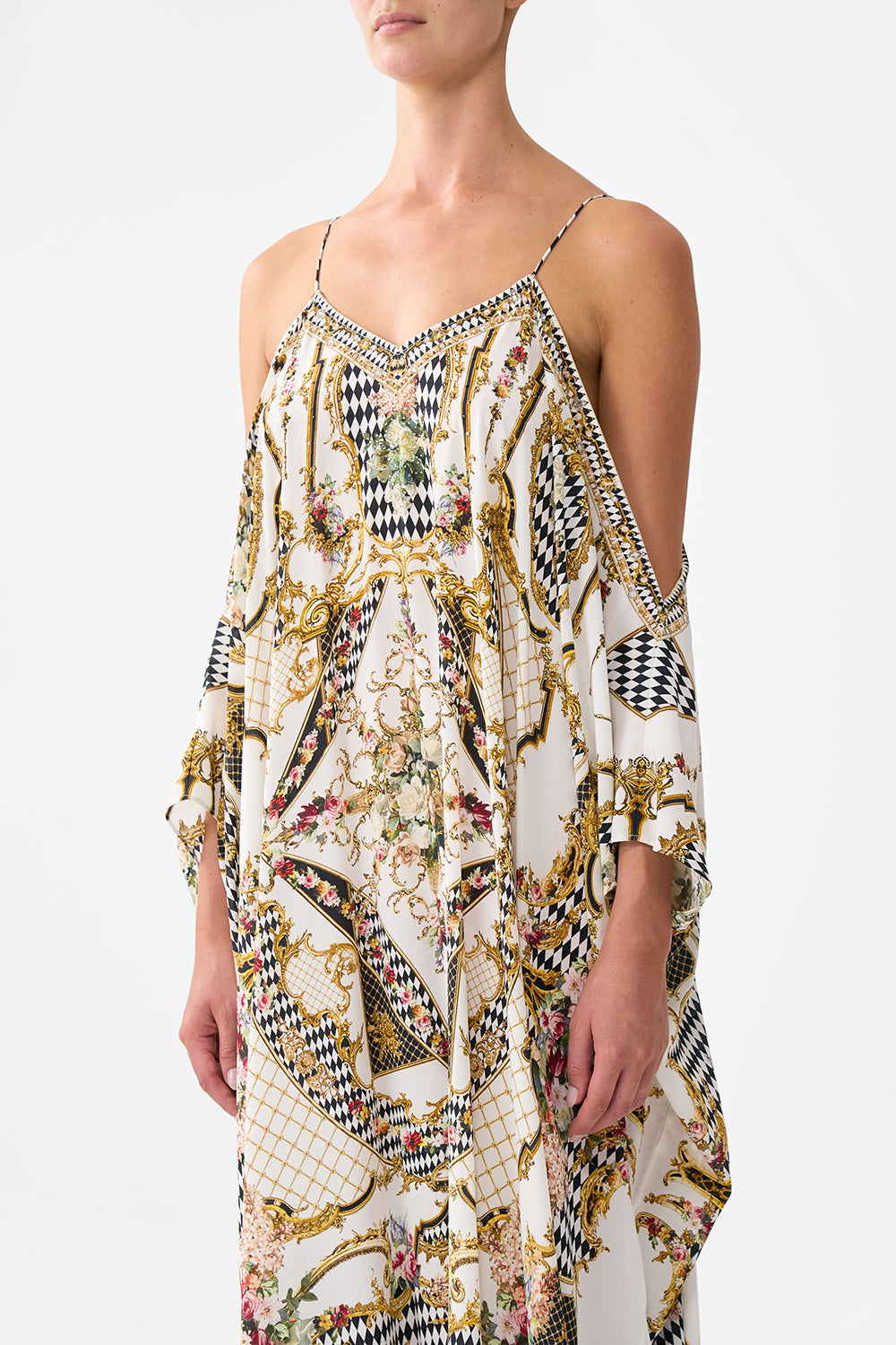 SHOESTRING STRAP KAFTAN ROCOCO GLOW