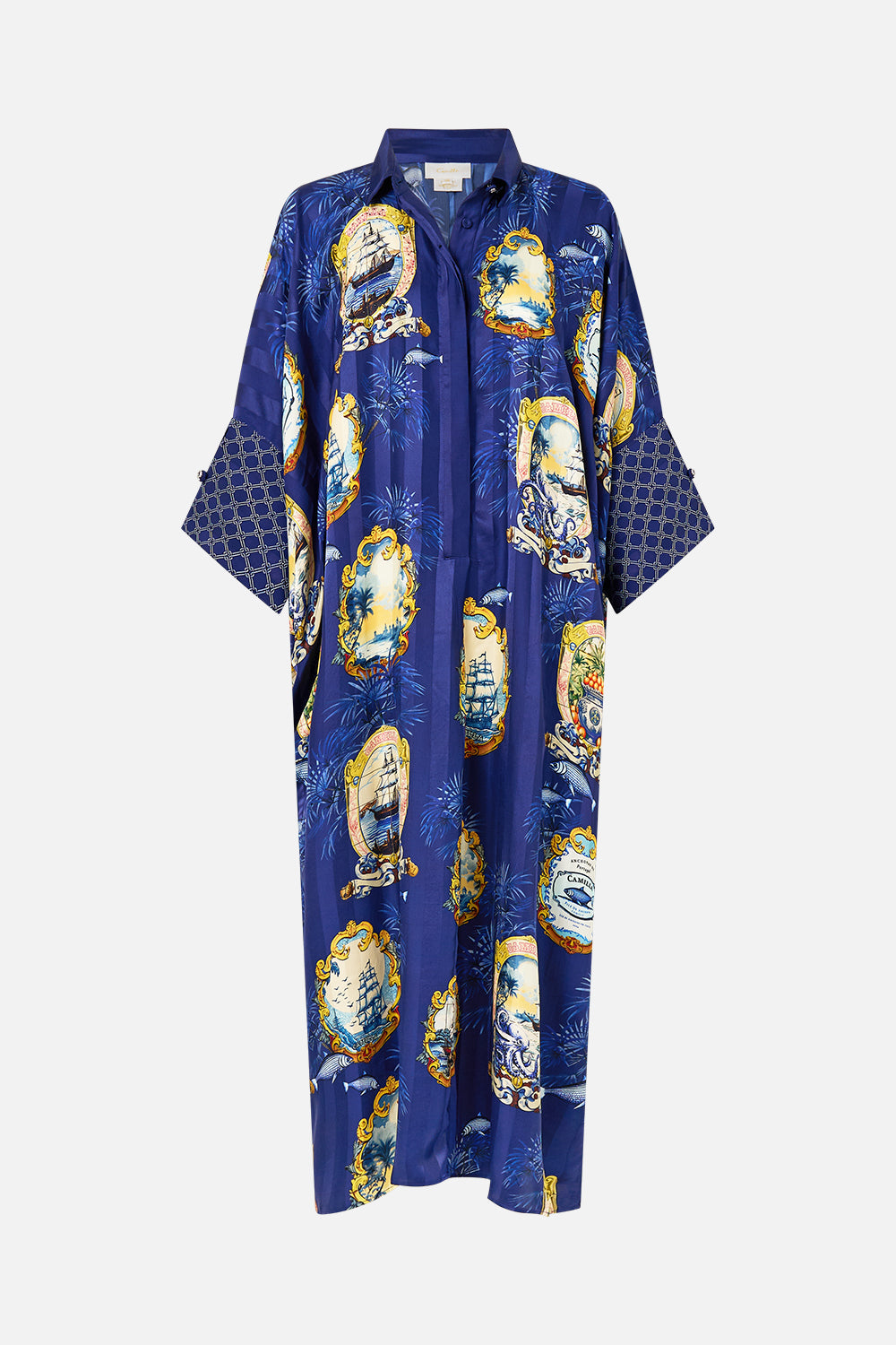 The CAMILLA STRAIGHT LEG PANT BATHING BOMBSHELL in our  print.