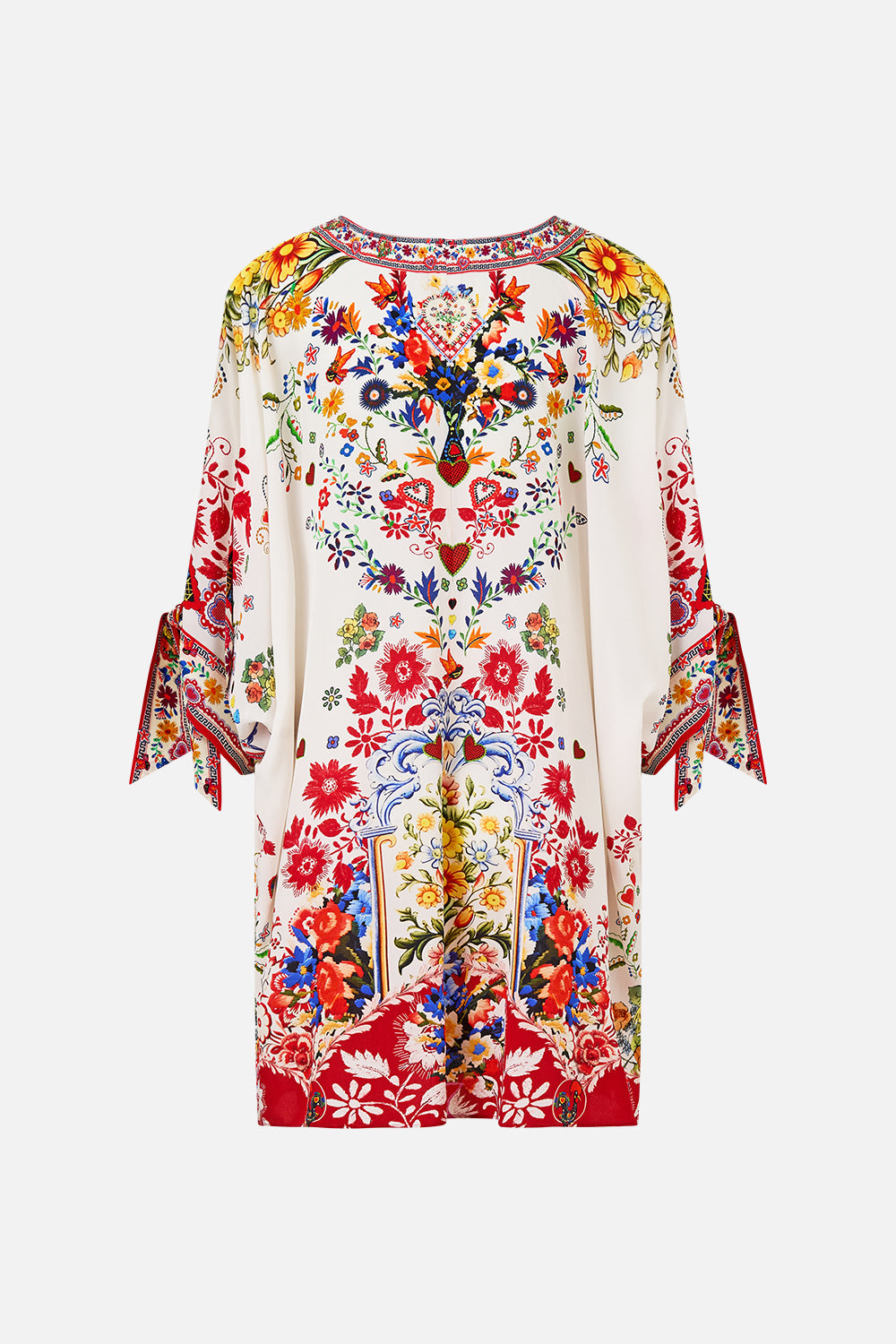 TIE SLEEVE SHORT V NECK KAFTAN FAITH, LUCK & JUSTICE