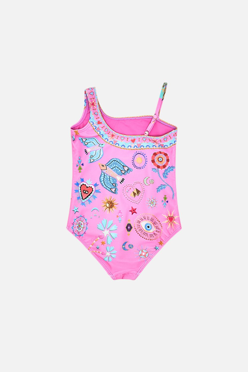 KIDS ONE SHOULDER ONE PIECE 12-14 RAINBOW ROADS