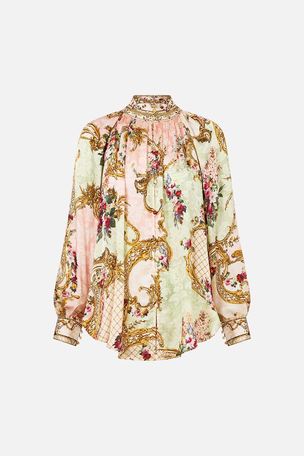 The CAMILLA BLOUSON SLEEVE BOMBER SPIRIT OF SANTA MARIA in our  print.