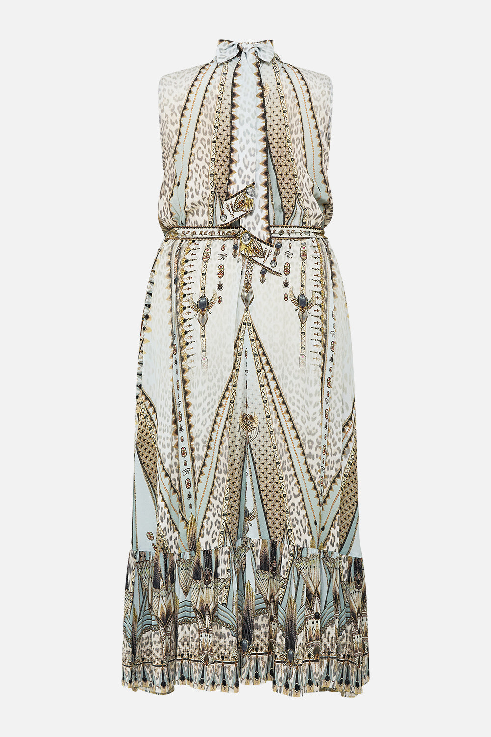 NECKTIE DRESS WITH ELASTICATED WAIST SAHARA STARLET