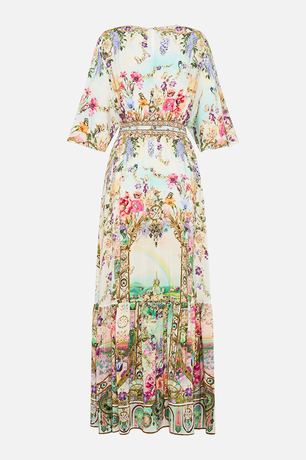 WAISTED DRESS WITH HEM RUFFLE MUNCHKINLAND