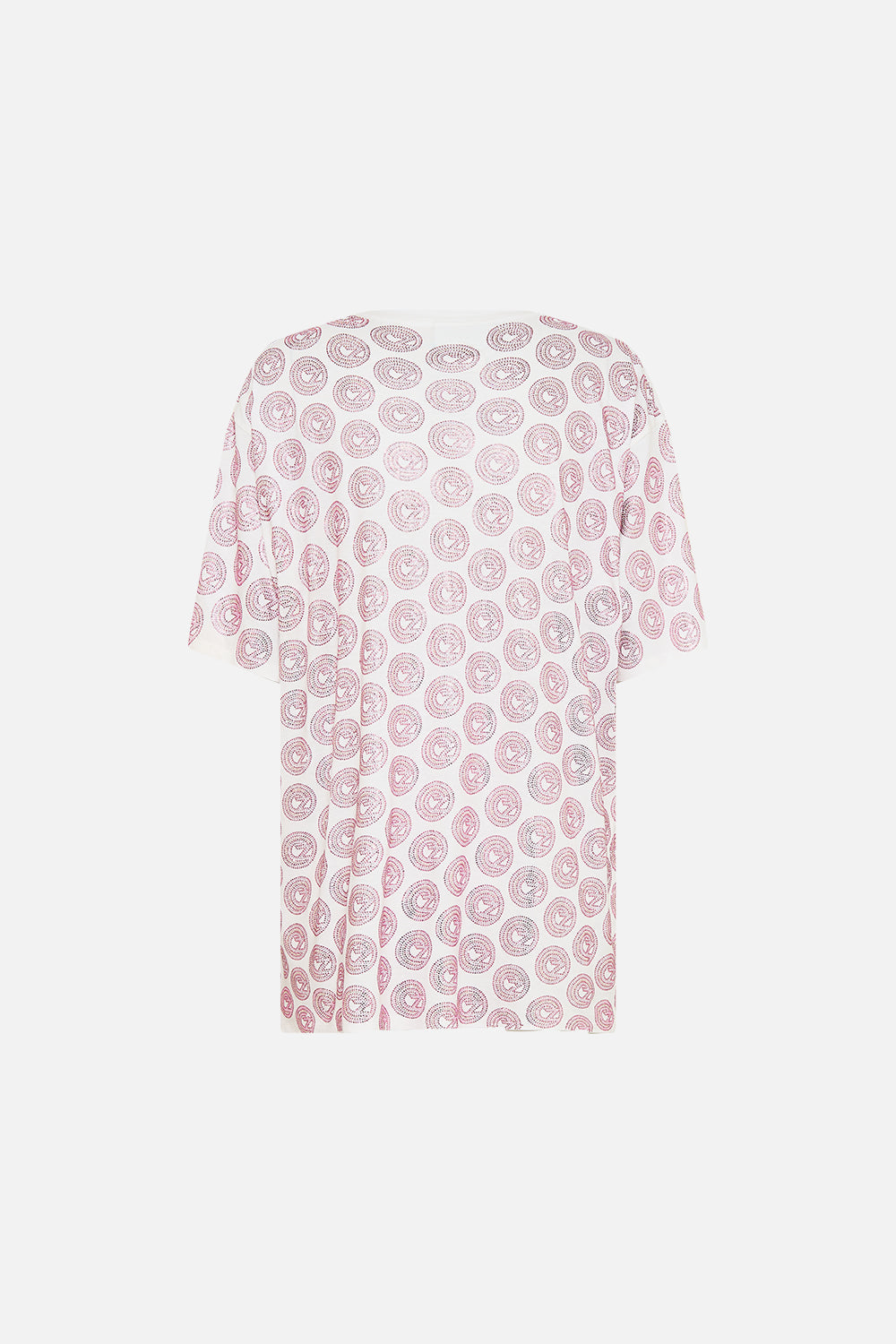 OVERSIZED BAND TEE - WHITE/PINK TOTALLY OZMOPOLITAN