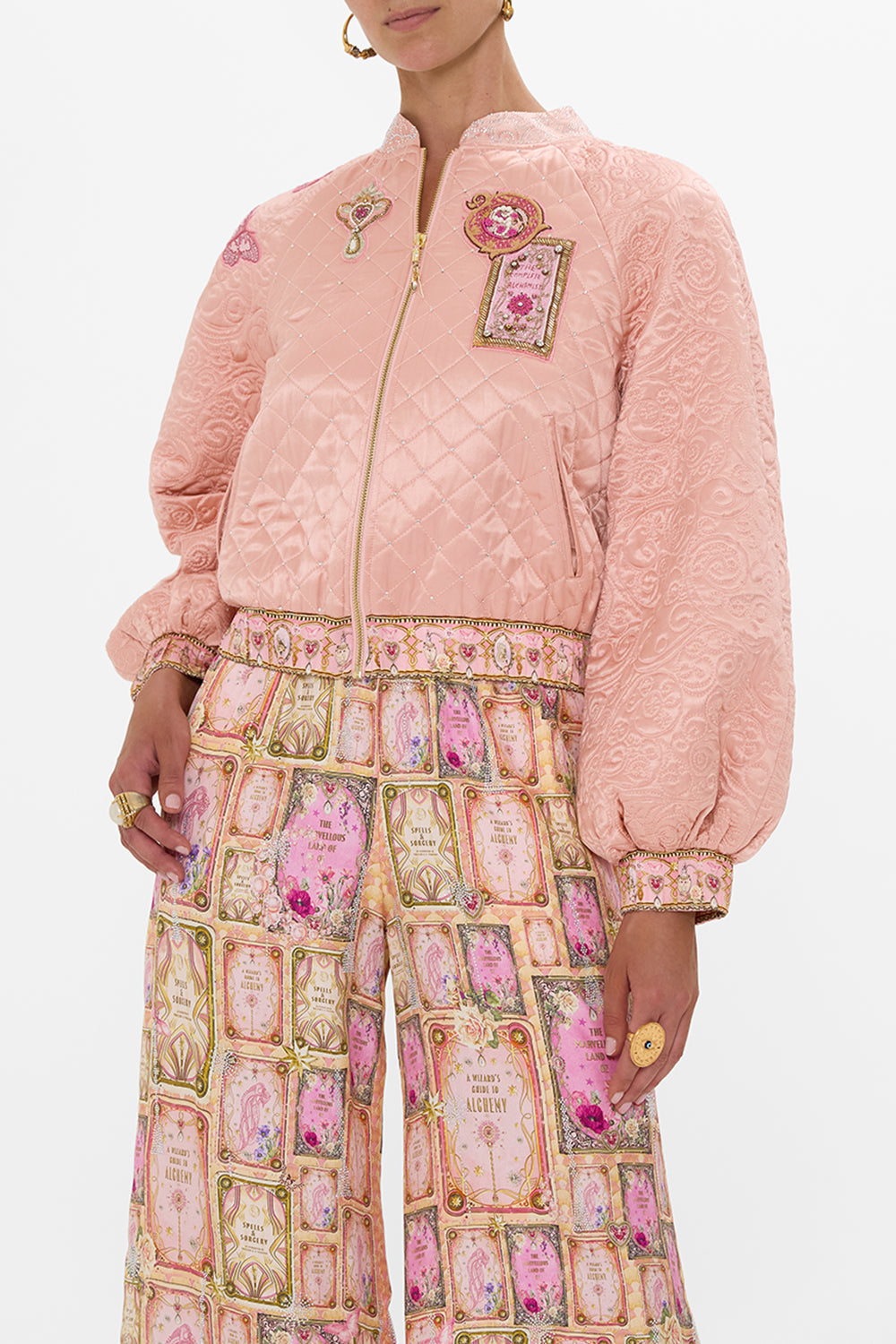 The CAMILLA WIDE LEG WAISTED PANT PALACIO PLAYGROUND in our  print.