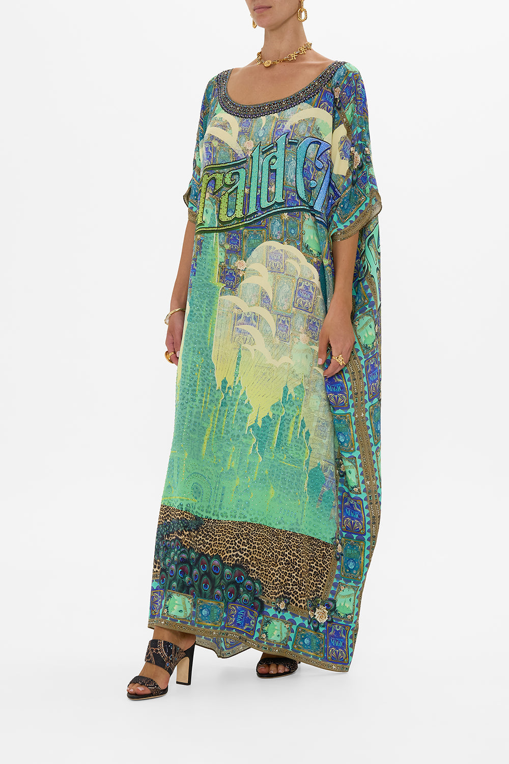 The CAMILLA JERSEY SCOOP NECK TANK TOP SONG OF SAINT ANTHONY in our  print.