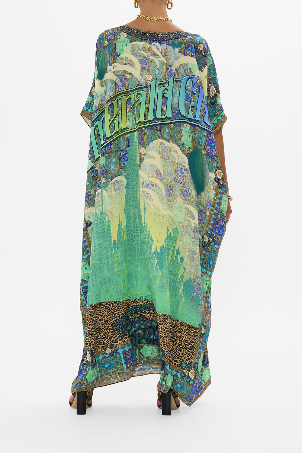 The CAMILLA JERSEY SCOOP NECK TANK TOP SONG OF SAINT ANTHONY in our  print.