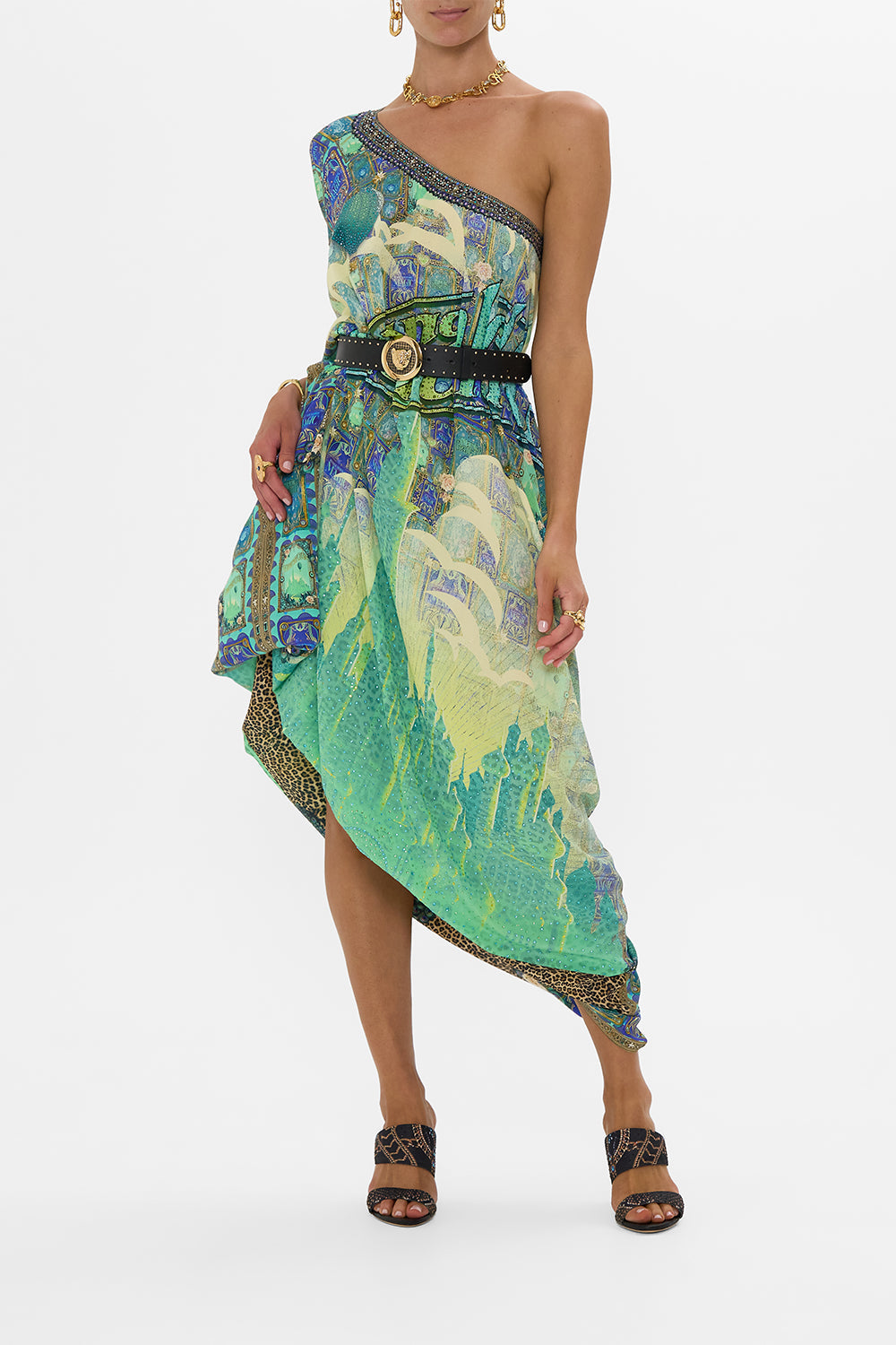 The CAMILLA JERSEY SCOOP NECK TANK TOP SONG OF SAINT ANTHONY in our  print.