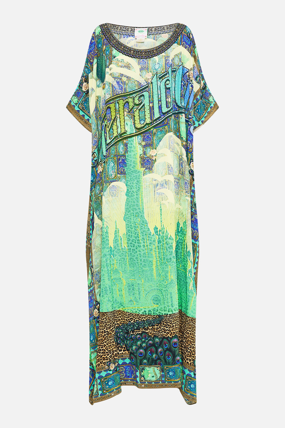 The CAMILLA JERSEY SCOOP NECK TANK TOP SONG OF SAINT ANTHONY in our  print.