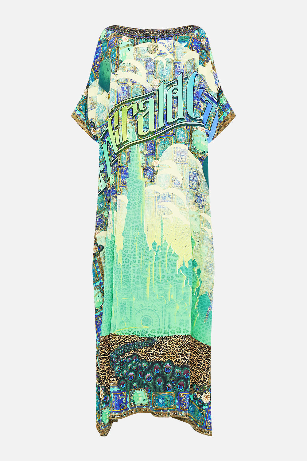 The CAMILLA KIDS RAGLAN TEE 4-10 TOTALLY OZMOPOLITAN in our TOTALLY OZMOPOLITAN print.