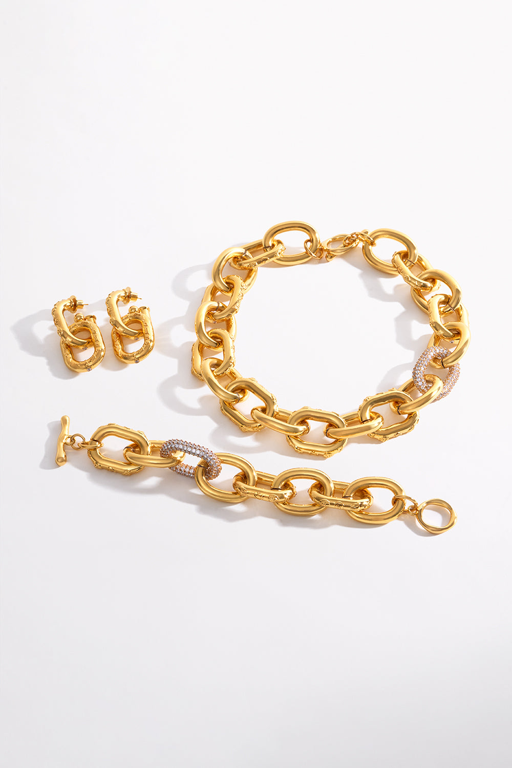 CAMILLA Gold Bracelet in Cosmic Catouche print. 