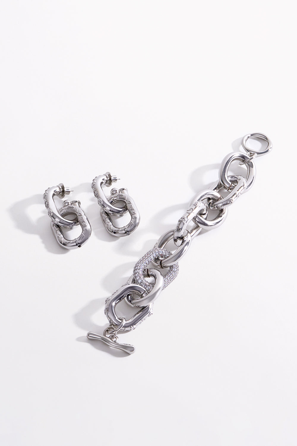 CAMILLA Silver Bracelet in Cosmic Cartouche print. 