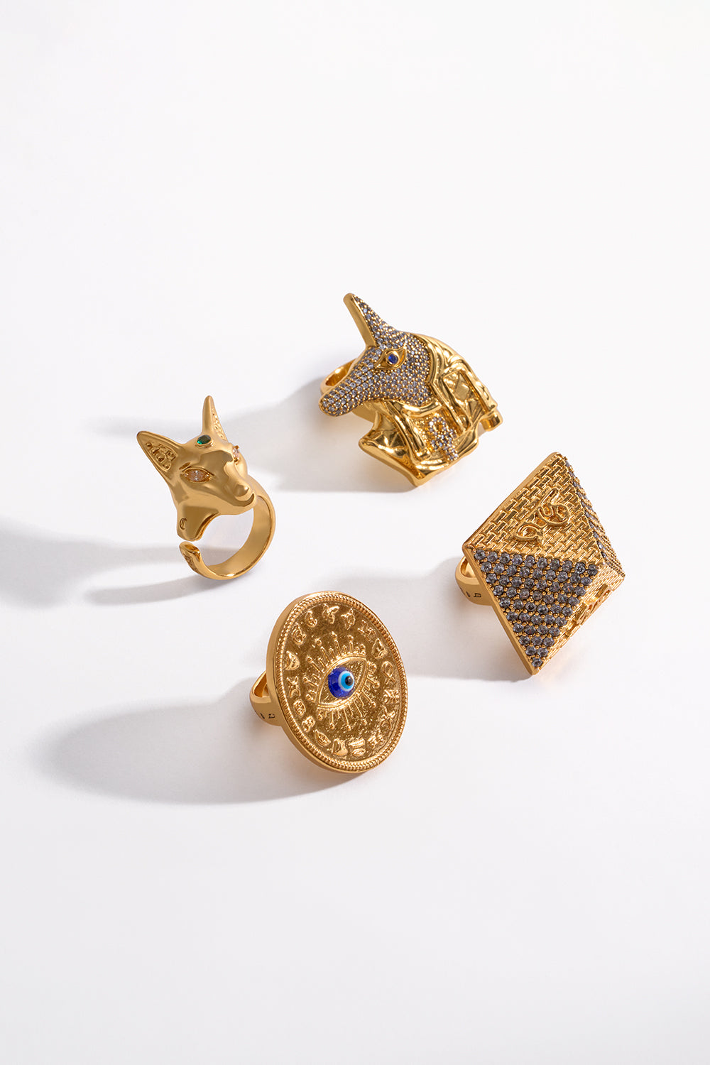 CAMILLA Gold Anubis Ring 