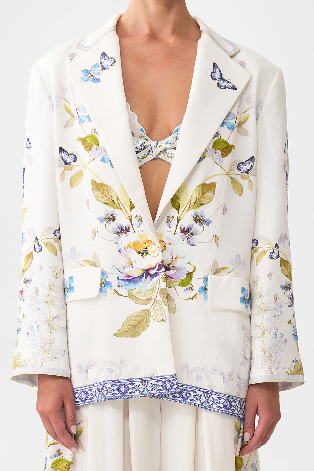 The CAMILLA T SHAPE LONG KAFTAN SONG OF THE SOLSTICE in our  print.