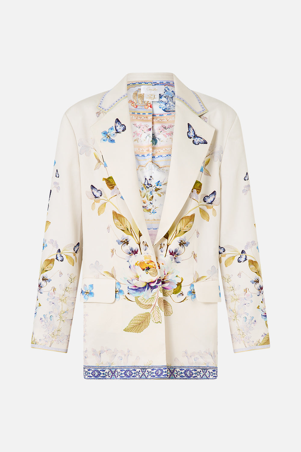The CAMILLA T SHAPE LONG KAFTAN SONG OF THE SOLSTICE in our  print.