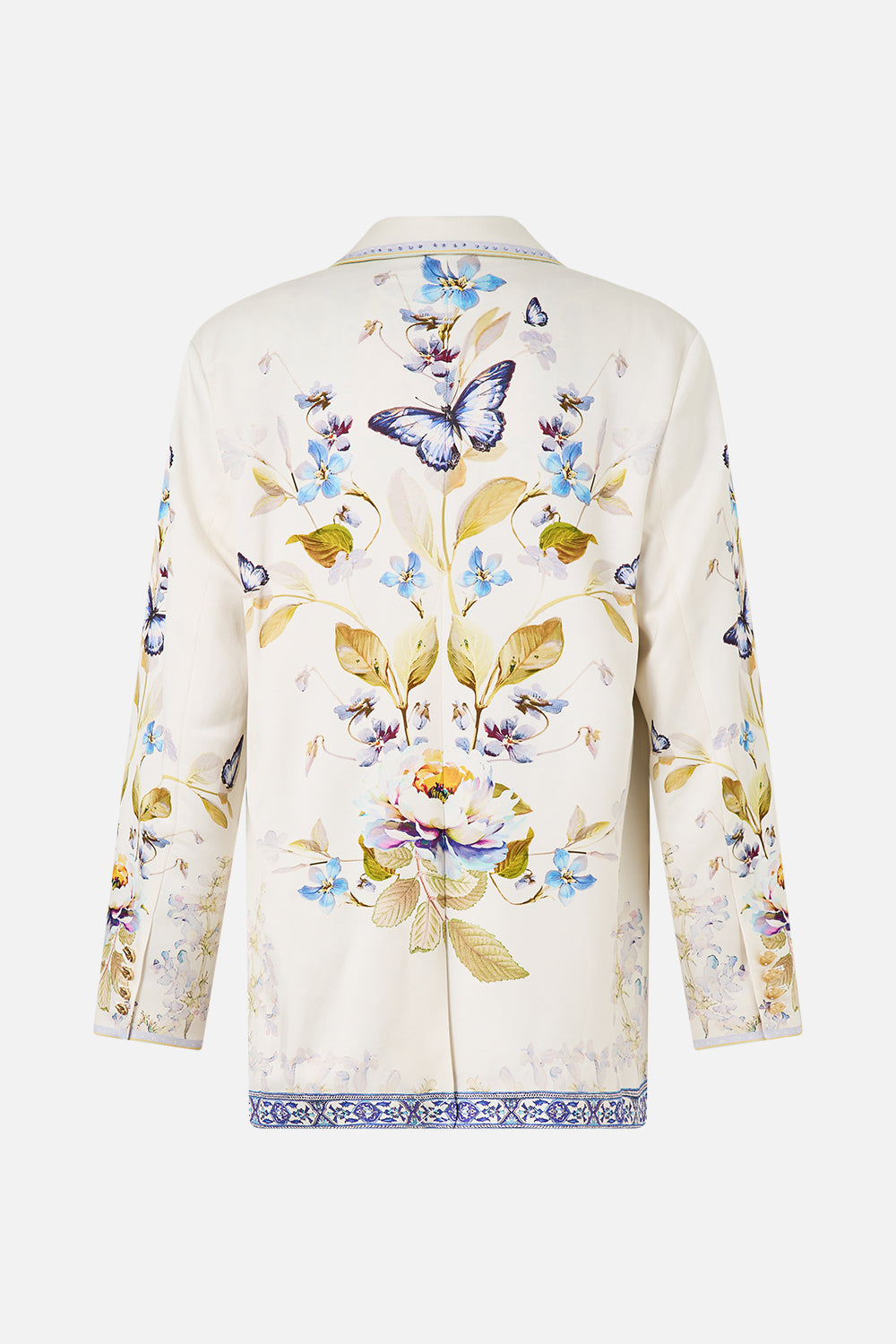The CAMILLA CURVED COLLAR BLOUSE EAST OF ISTANBUL in our EAST OF ISTANBUL print.