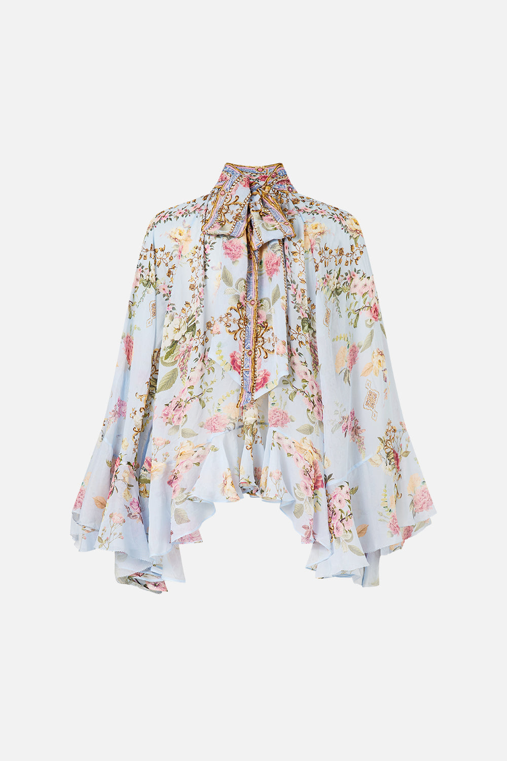 The CAMILLA HIGH WAISTED TIERED SKIRT MY LUCKY STARS in our  print.