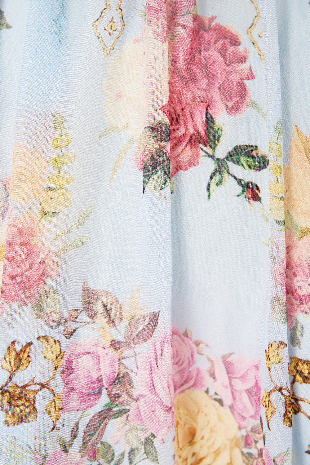 COLLARED LONG SLEEVE TOP WITH RUFFLES TILED IN TIME