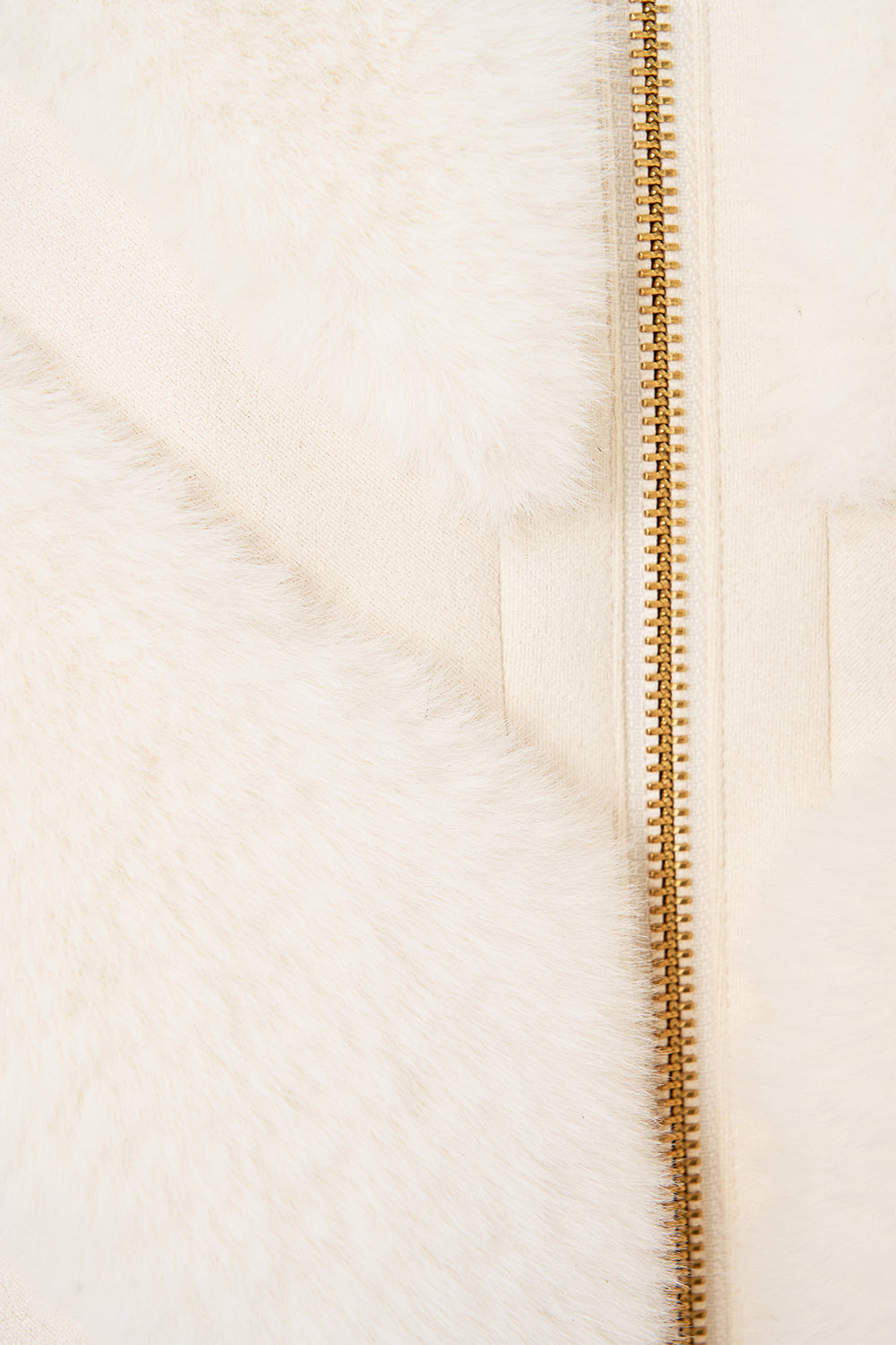 FAUX FUR SHORT SLEEVE SLOUCH JACKET TILED IN TIME