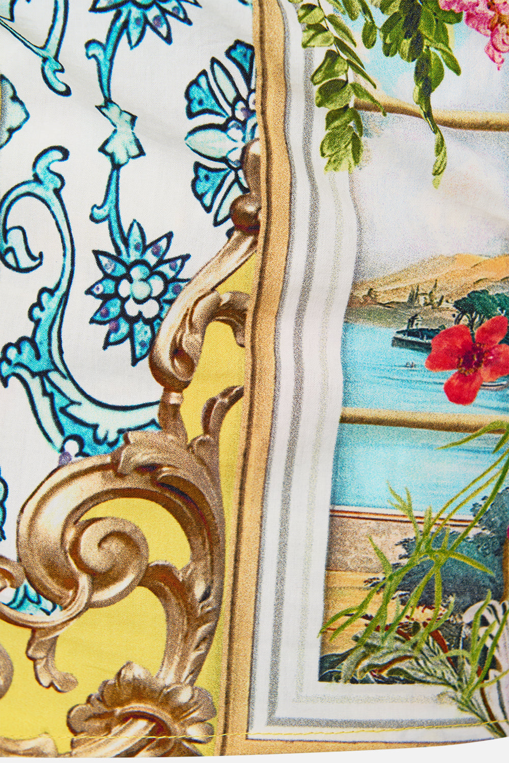 The CAMILLA CONTINUOUS UNDERWIRE MOULDED CUP ONE PIECE MAGIC CARPET RIDE in our  print.