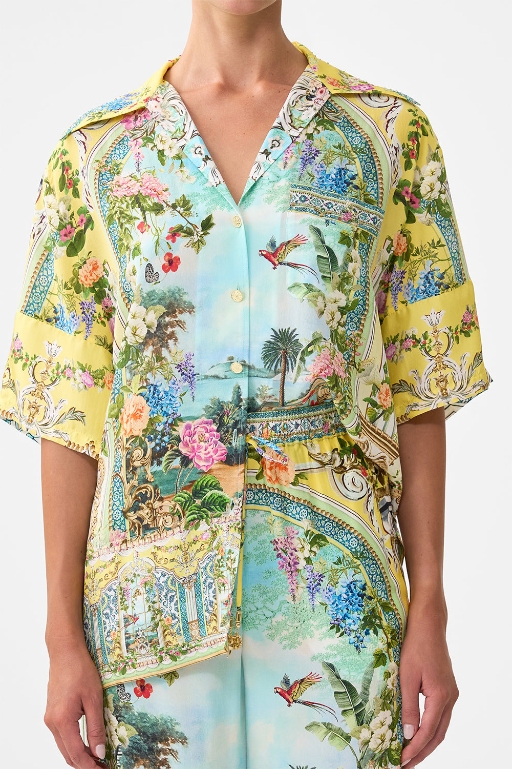 The CAMILLA OVERSIZED BAND TEE MY LUCKY STARS in our  print.