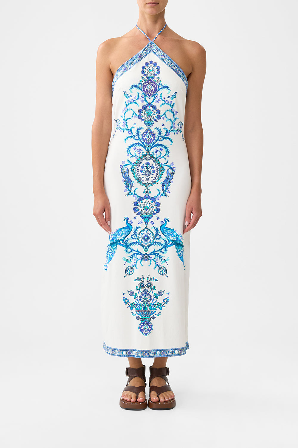 The CAMILLA HARDWARE DETAIL LONG SLEEVE DRESS HOUSE OF HOROSCOPES in our HOUSE OF HOROSCOPES print.