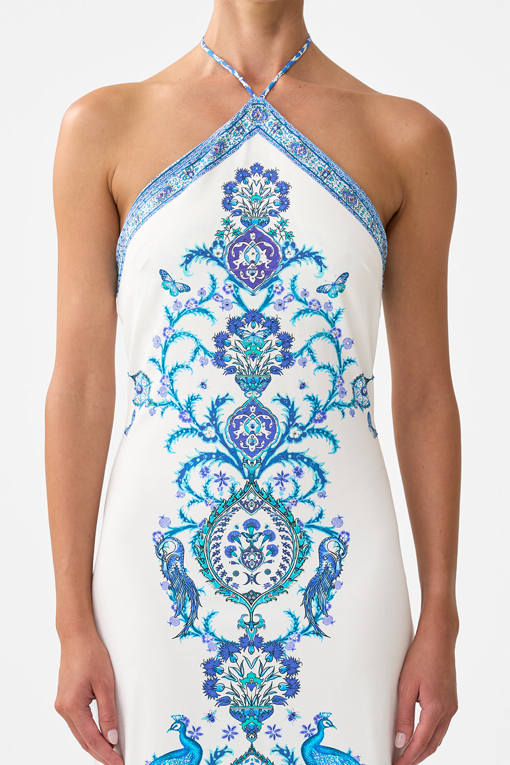 The CAMILLA HARDWARE DETAIL LONG SLEEVE DRESS HOUSE OF HOROSCOPES in our  print.