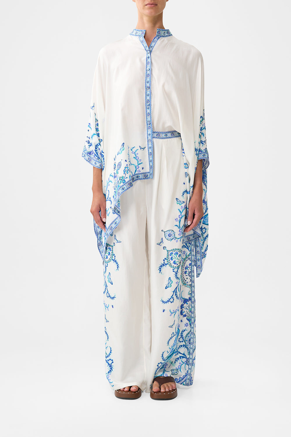 BUTTON THROUGH SCARF BLOUSE ISNIK LULLABY