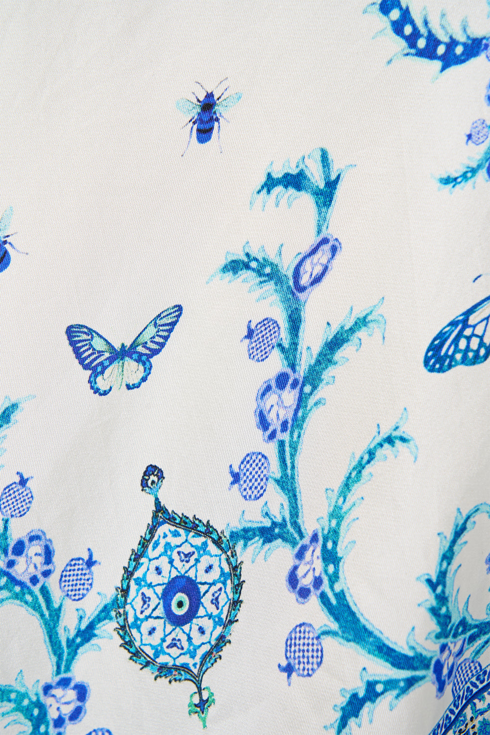 The CAMILLA V-NECK BIAS CAMI ISNIK LULLABY in our  print.