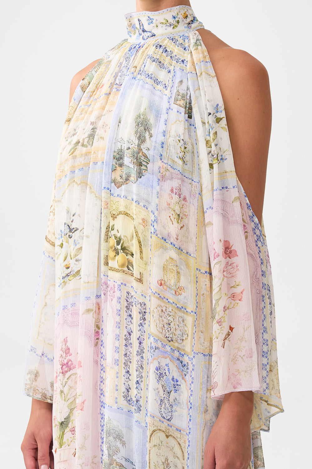 COLD SHOULDER LONG DRESS BOTANICAL BALLADS