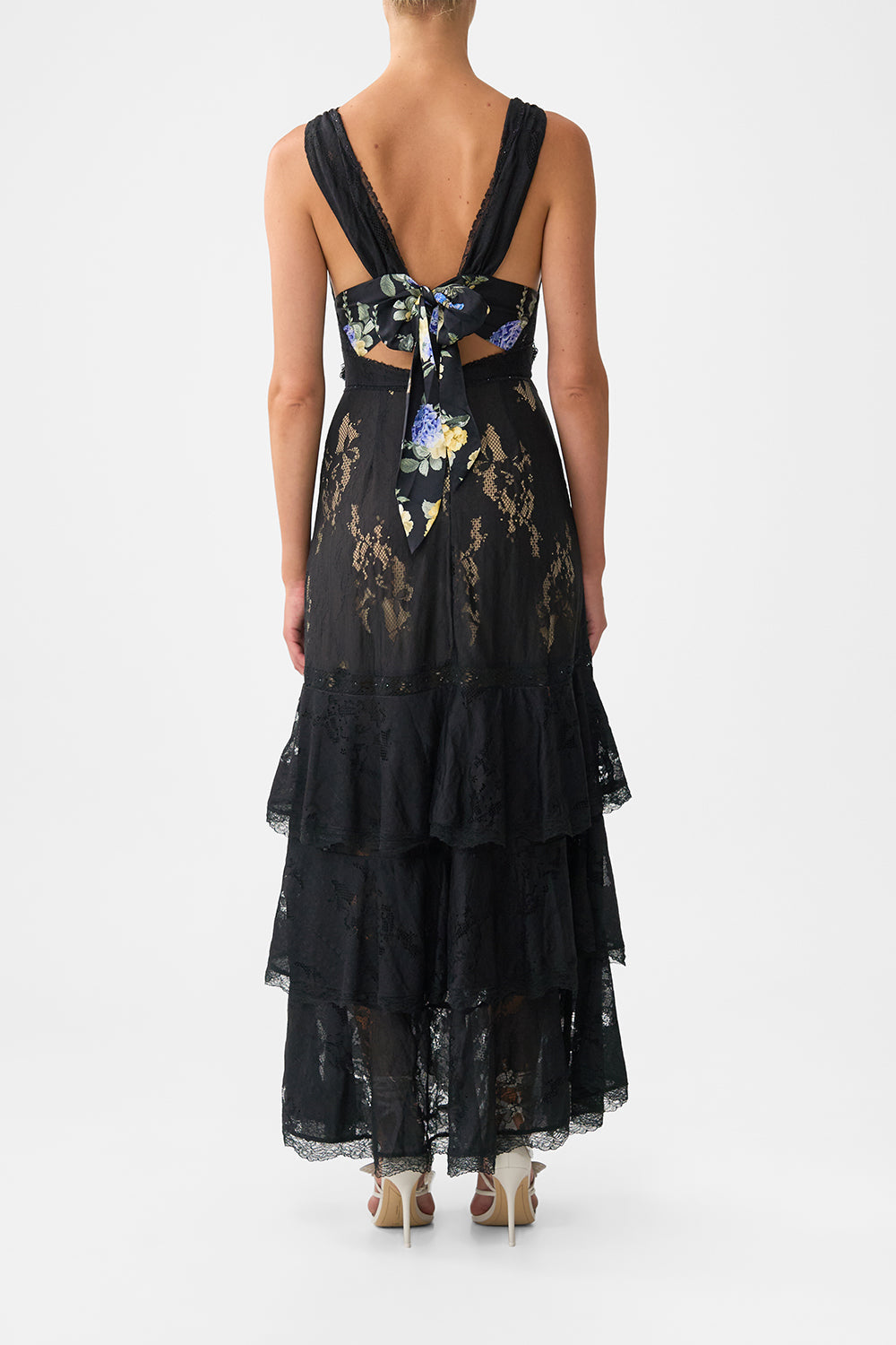 TIERED RUFFLE HEM DRESS OTTOMAN ELEGANCE