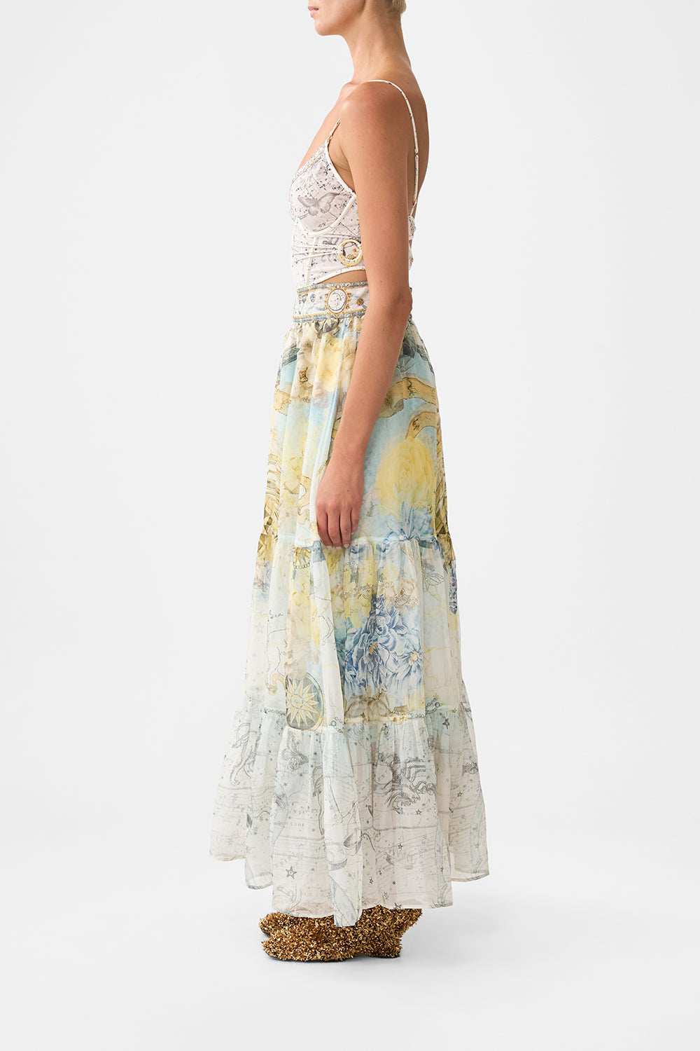 The CAMILLA RELAXED SHORT DRESS WITH DROPPED WAIST ISTANBUL ANIMALIA in our  print.