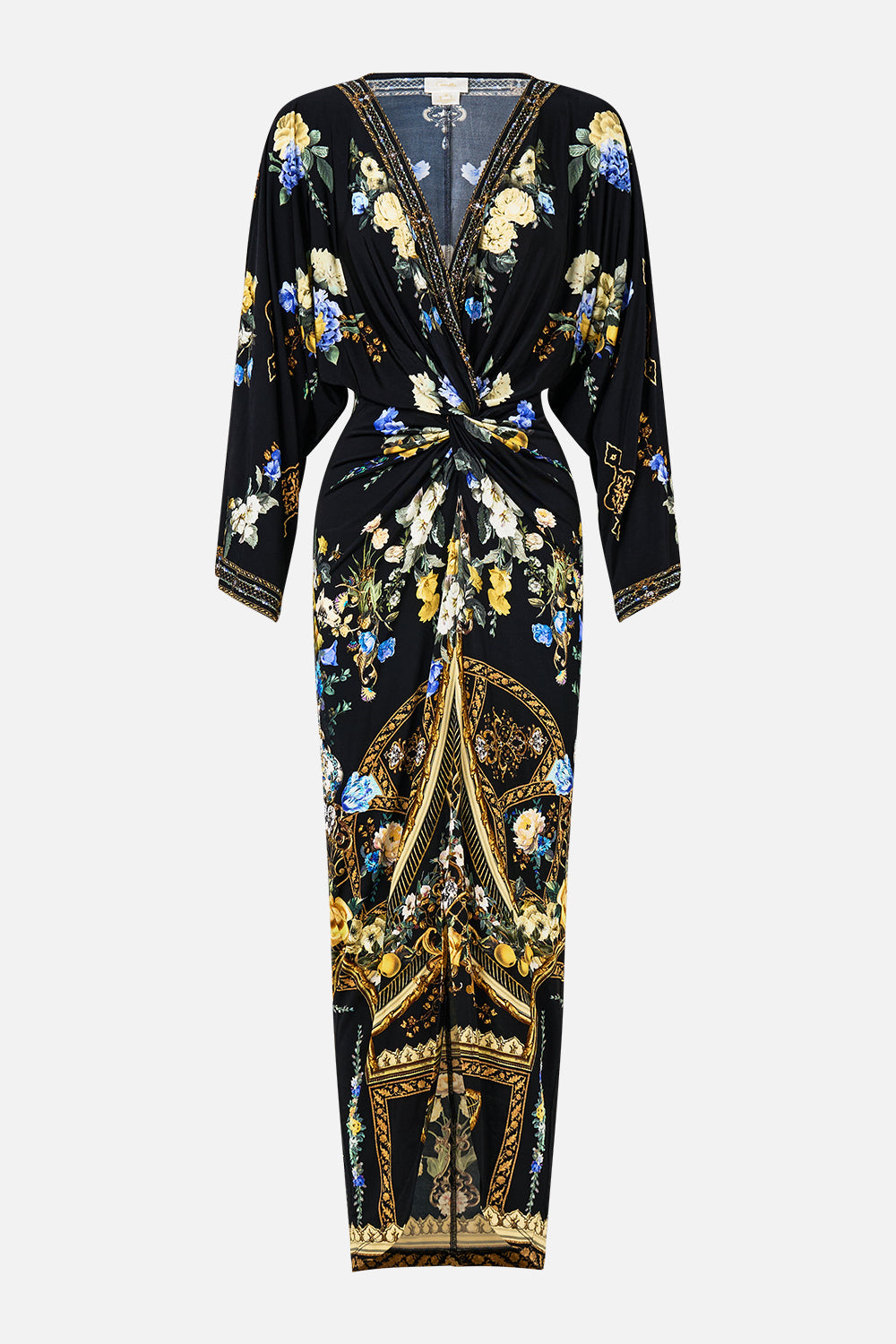 The CAMILLA SHIRT DRESS WITH BLOUSON SLEEVE OTTOMAN ELEGANCE in our  print.