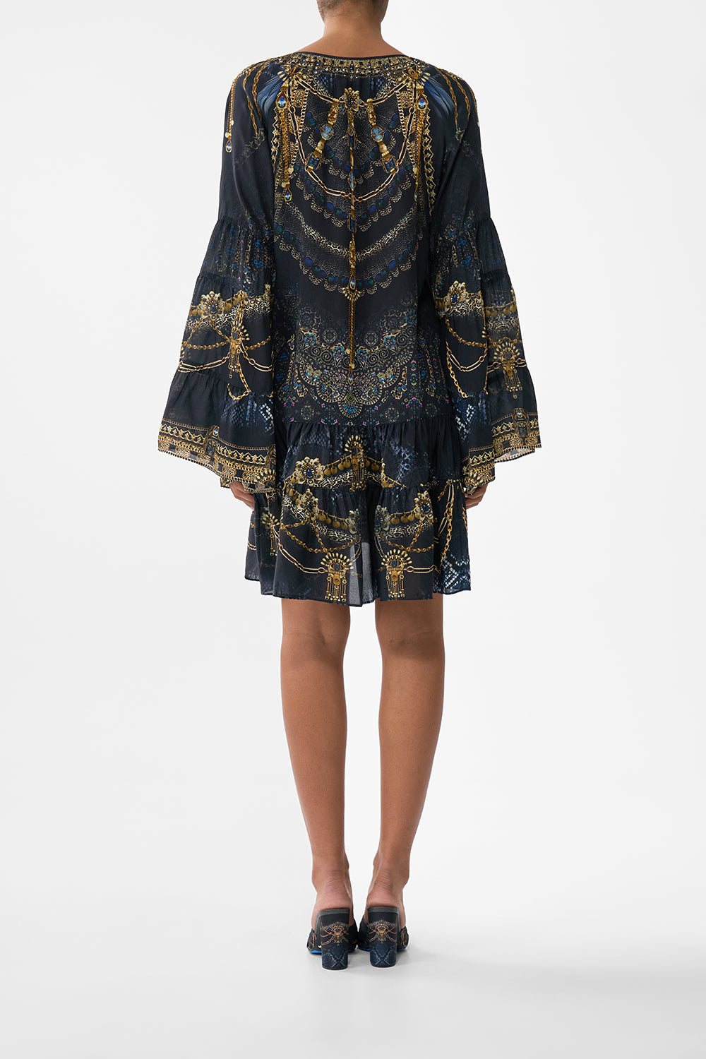 A-LINE GATHERED PANEL DRESS SONG OF THE SOLSTICE