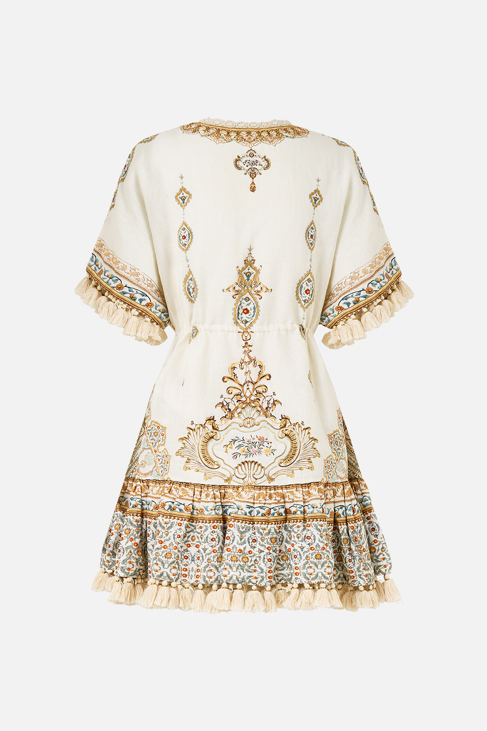 SHORT V NECK EMBROIDERED DRESS OTTOMAN DYNASTY