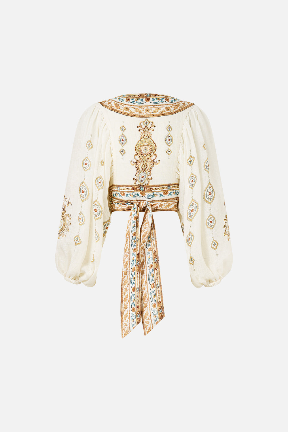 The CAMILLA ROUND NECK KAFTAN NOTES FROM THE ROAD in our  print.