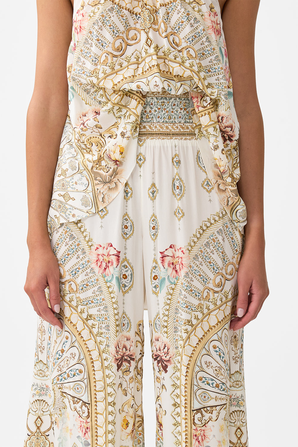 The CAMILLA BUTTON FRONT LOUNGE PANT WITH LOVE FROM TÜRKIYE in our  print.